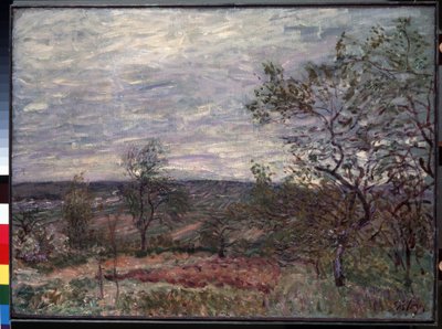 „Journee de vent a Veneux” (Wietrzny dzień w Veneux) Obraz Alfreda Sisleya (1839-1899) 1882 (impresjonizm) Ermitaż, Sankt Petersburg (Sankt-Petersburg) autorstwa Alfred Sisley