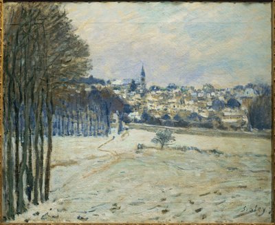 La neige a Marly-le-Roi ... (obraz na płótnie) autorstwa Alfred Sisley
