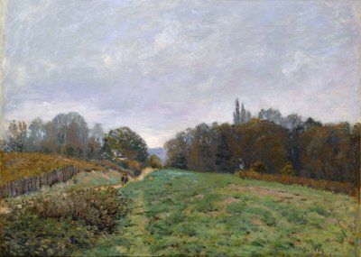 Krajobraz w Louveciennes, 1873 autorstwa Alfred Sisley