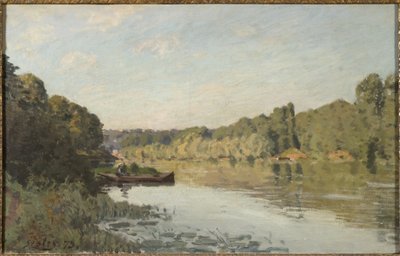 Krajobraz z Bougival, 1873 autorstwa Alfred Sisley
