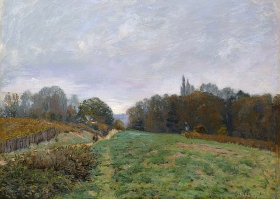 Krajobraz w pobliżu Louveciennes. 1873 autorstwa Alfred Sisley