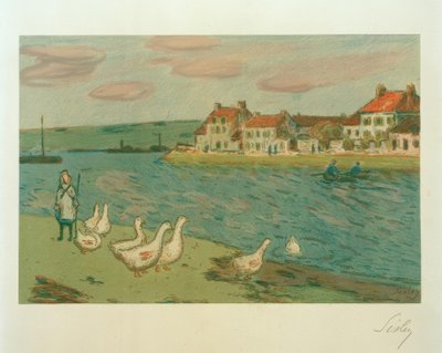 Gęsi autorstwa Alfred Sisley