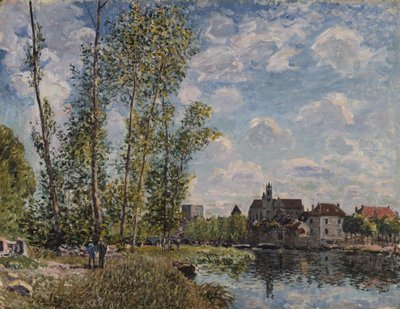 Moret, Widok Loing, majowe popołudnie autorstwa Alfred Sisley