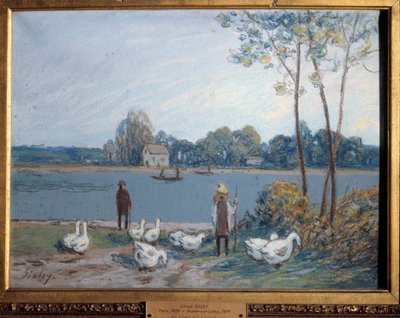 Na skraju Loingu. Obraz Alfreda Sisleya (1839 - 1899) autorstwa Alfred Sisley