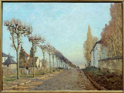 Droga do maszyny, Louveciennes. Obraz Alfreda Sisleya (1839-1899) autorstwa Alfred Sisley