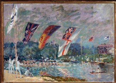 Regaty w Molesey, Anglia - olej na płótnie autorstwa Alfred Sisley