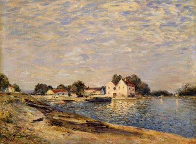 Saint-Mammes, nad brzegami Loing; Saint-Mammes, brzegi Loing, 1884 autorstwa Alfred Sisley