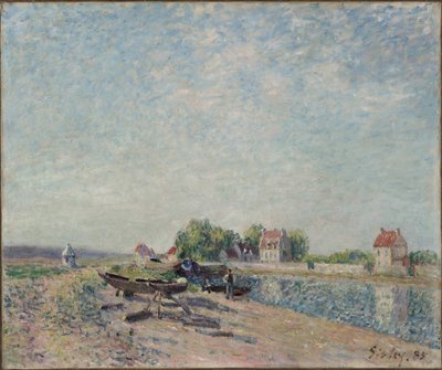 Saint-Mammès, Kanał Loing, 1885. autorstwa Alfred Sisley