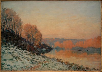 Śnieg w Port-Marly, biały szron autorstwa Alfred Sisley