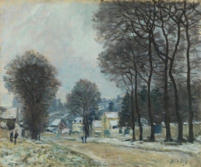 Śnieg w Louveciennes, c.1874 autorstwa Alfred Sisley