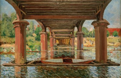 Pod mostem Hampton Court autorstwa Alfred Sisley