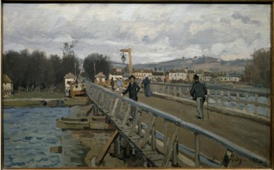 Kładka Argenteuil - olej na płótnie autorstwa Alfred Sisley