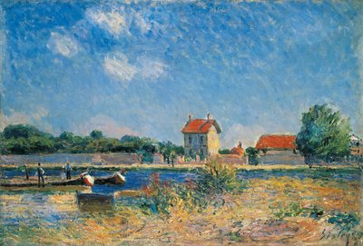 Brzegi Canal du Loing w Saint-Mammes autorstwa Alfred Sisley