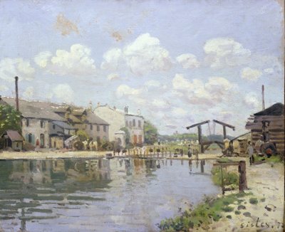 Kanał Saint-Martin, Paryż autorstwa Alfred Sisley
