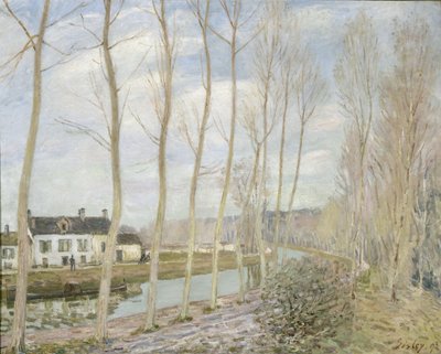 Kanał Loing w Moret autorstwa Alfred Sisley