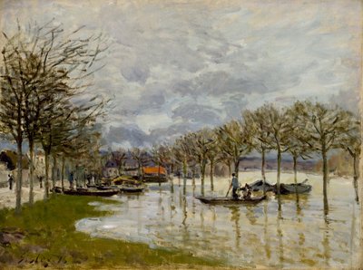 Powódź na drodze do Saint-Germain, 1876 r. autorstwa Alfred Sisley