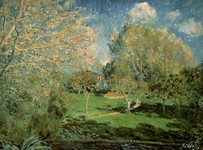 Ogród rodziny Hoschede, 1881 r. autorstwa Alfred Sisley