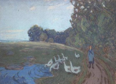 Gęsiareczka, ok.1895 (pastel) autorstwa Alfred Sisley