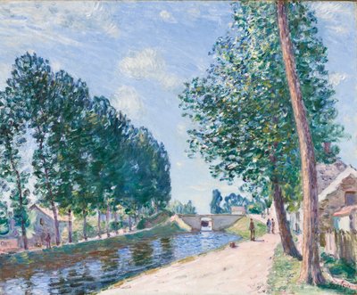Kanał Loing w Moiret, ok. 1892 autorstwa Alfred Sisley