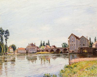 Loing poniżej Pont de Moret, 1892 autorstwa Alfred Sisley
