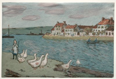 Brzeg rzeki lub gęsi, 1897. autorstwa Alfred Sisley