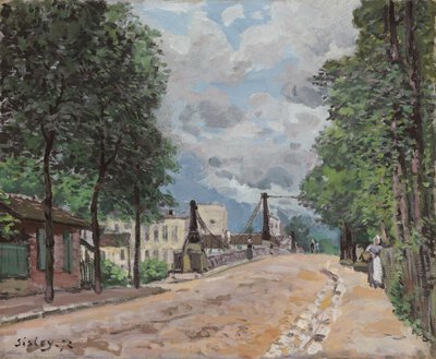Droga Gennevillierów; La route de Gennevilliers, 1872 autorstwa Alfred Sisley