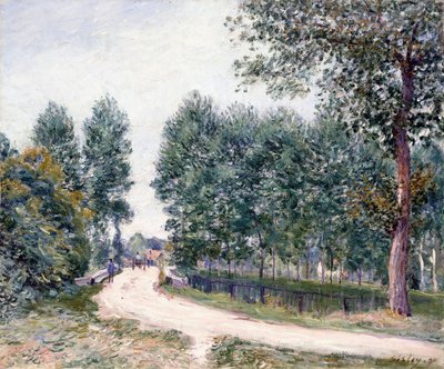 Droga Saint-Mammes - Rano autorstwa Alfred Sisley
