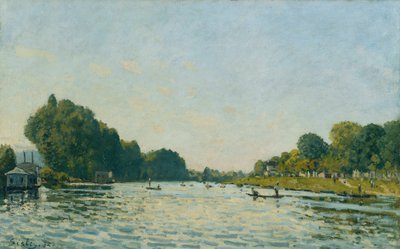 Sekwana w Bougival; La Seine a Bougival, 1872 autorstwa Alfred Sisley