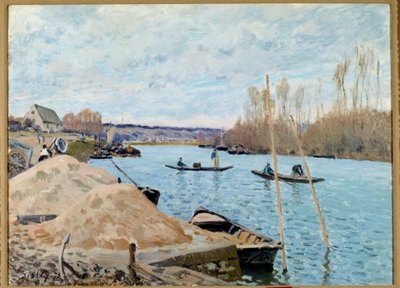 Sekwana w Port, Marly, piaskownica autorstwa Alfred Sisley