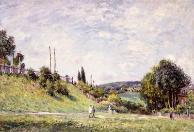 Zbocze przy linii kolejowej w Sevres, 1879 autorstwa Alfred Sisley