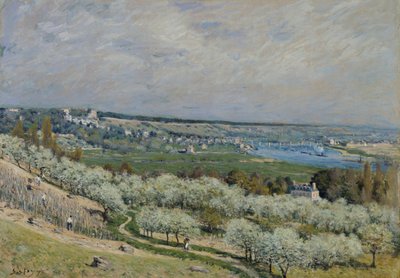 Taras w Saint-Germain, wiosna autorstwa Alfred Sisley