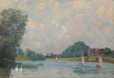 Tamiza w Hampton Court, 1874 autorstwa Alfred Sisley