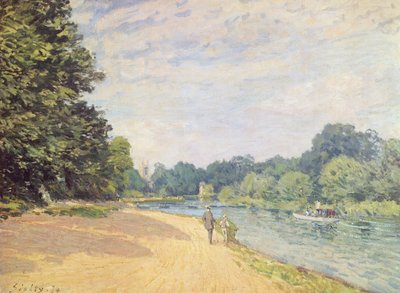 Tamiza z Hampton Church, 1874 autorstwa Alfred Sisley