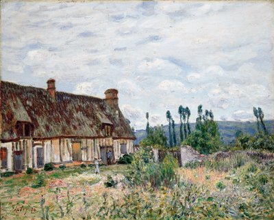 Opuszczony dom kryty strzechą, 1894 autorstwa Alfred Sisley