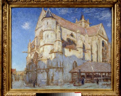 Kościół Moret (Moret-sur-Loing lub Moret sur Loing). Obraz Alfreda Sisleya (1839 - 1899) autorstwa Alfred Sisley