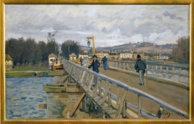 Kładka dla pieszych w Argenteuil autorstwa Alfred Sisley