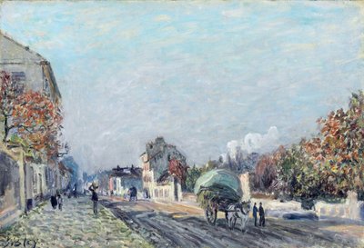 Ulica w Marly - Obraz Alfreda Sisleya (1839-1899), olej na płótnie, 38,1 x 55,9 cm autorstwa Alfred Sisley