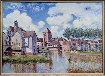 Widok Moreta na Loing. Obraz Alfreda Sisleya (1839-1899) autorstwa Alfred Sisley