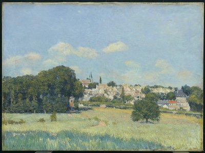 Widok Marly-le-Roi, Efekt światła słonecznego lub Widok Marly-le-Roi: Światło słoneczne, 1876 autorstwa Alfred Sisley