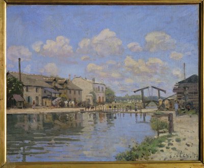 Widok na kanał St. Martin, Paryż ... (olej na płótnie) autorstwa Alfred Sisley