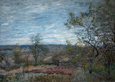 Wietrzny dzień w Veneux autorstwa Alfred Sisley