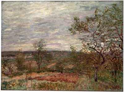 Wietrzny dzień w Veneux, 1882. autorstwa Alfred Sisley