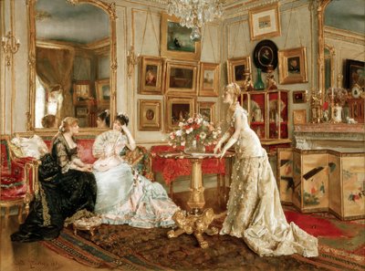 A.Stevens, Pokój do pisania malarza autorstwa Alfred Emile Stevens