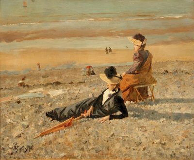 A.Stevens, Piękny dzień w Le Tréport autorstwa Alfred Emile Stevens