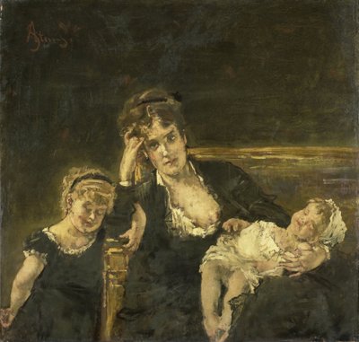 Wdowa autorstwa Alfred Emile Stevens