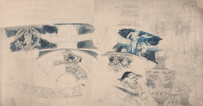 Projekty sufitów i wnętrz autorstwa Alfred Emile Stevens