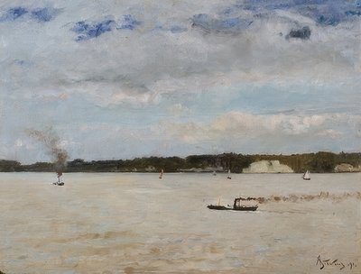 Zatoka Honfleur . 1891 autorstwa Alfred Emile Stevens