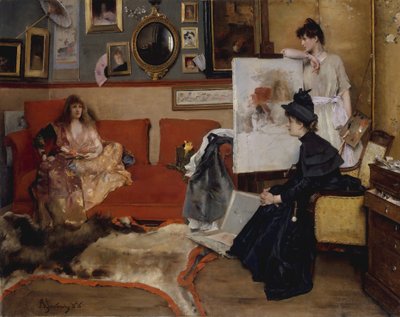 W pracowni, 1888. autorstwa Alfred Emile Stevens