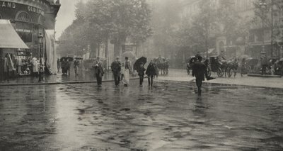 Deszczowy dzień na bulwarze — Paryż autorstwa Alfred Stieglitz