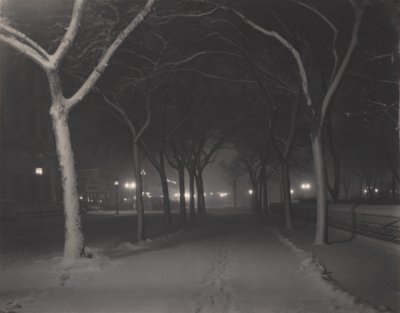 Mroźna noc autorstwa Alfred Stieglitz